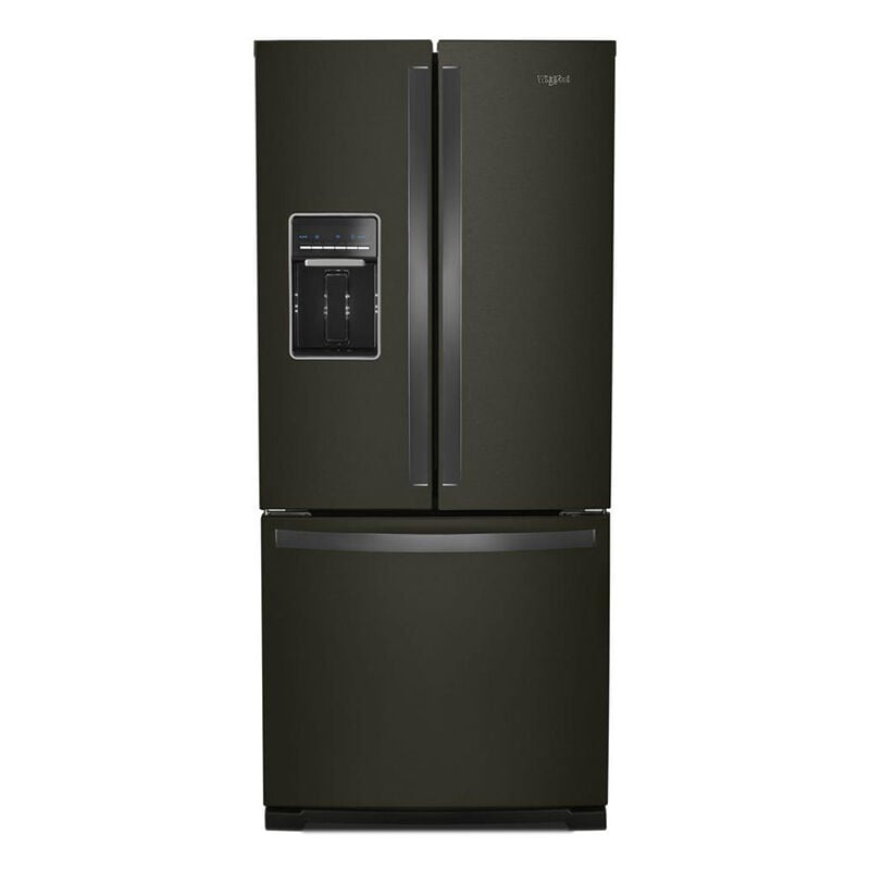 Whirlpool 30 in. 19.7 cu. ft. French Door Refrigerator with Water Dispenser - Black Stainless, Black Stainless, hires