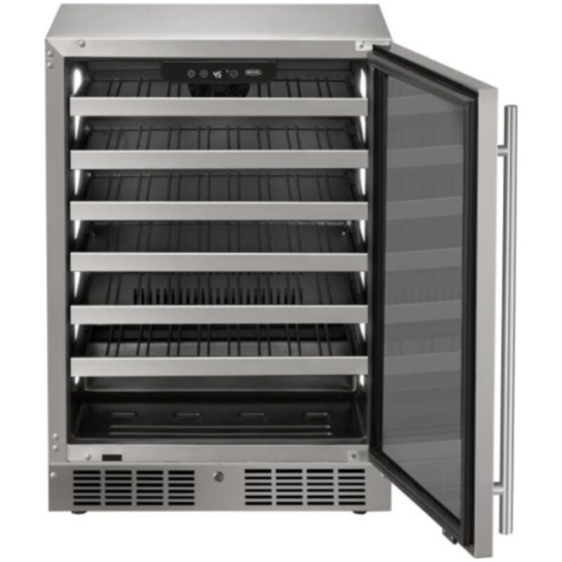 Marvel The Essential Collection 24 in. Outdoor Undercounter Wine Cooler with Wire Racks, Single Temperature Zone & 55-Bottle Capacity - Stainless Steel, , hires