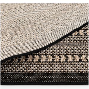 Natco Santorini Collection Outdoor Area Rug Sutton 7'10"x9'10" - Natural/Pebble, , hires