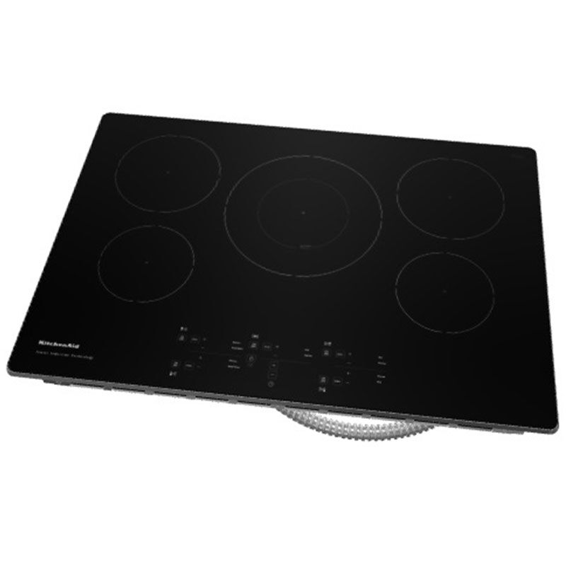 KitchenAid 30 in. 5-Burner Induction Cooktop with Simmer Burner & Power Burner - Stainless Steel, , hires
