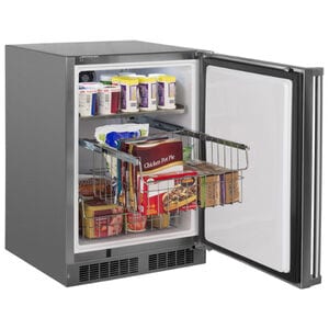 Marvel 24 in. 4.9 cu. ft. Built-In Outdoor Frost Free Compact Upright Freezer with Adjustable Shelves - Stainless Steel, , hires