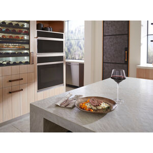 Monogram Minimalist Series 30 in. 5 cu. ft. Smart Electric Single Wall Oven with True European Convection - Stainless Steel, , hires