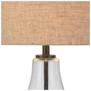 Hudson & Canal Lagos Table Lamp- Seeded Glass with Flax Shade, , hires