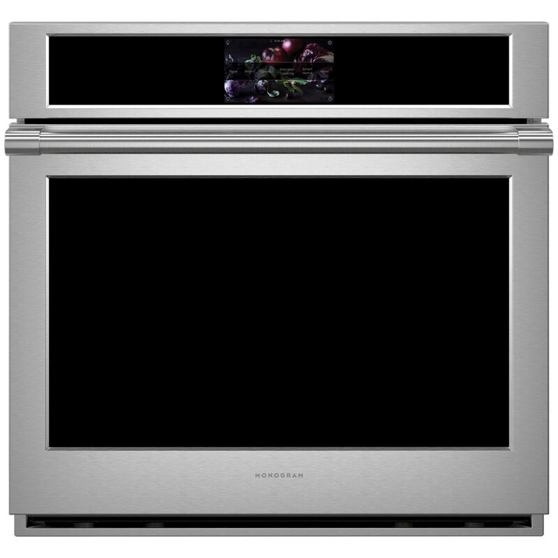 Monogram Statement Series 30 in. 5 cu. ft. Smart Speed Electric Single Wall Oven with True European Convection - Stainless Steel, , hires
