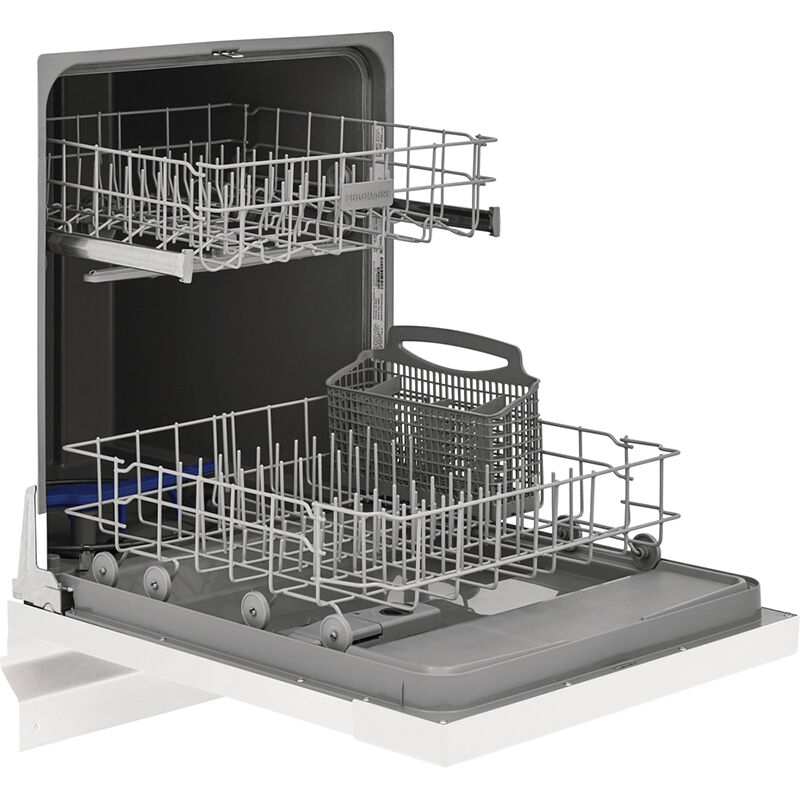 Frigidaire 24 in. Built-In Dishwasher with Front Control, 62 dBA Sound Level, 14 Place Settings & 2 Wash Cycles - White, White, hires