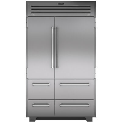 Sub-Zero Pro 48 in. 30.4 cu. ft. Built-In Smart Counter Depth 6-Door Side-by-Side Refrigerator with Ice Maker- Custom Panel Required | PRO4850