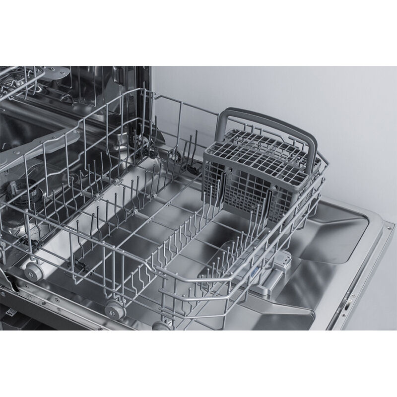 Summit 24 in. Front Control Dishwasher with 49 dBa Sound Level & Pocket - Stainless Steel, , hires