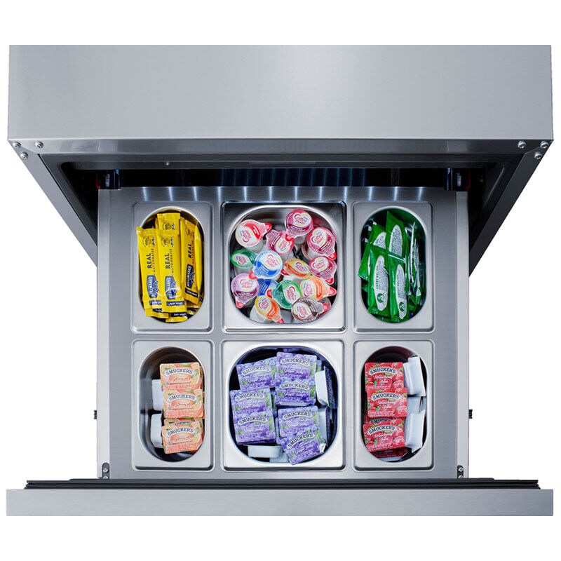 Summit 24 in. 4.8 cu. ft. Outdoor Double Refrigerator Drawers - Custom Panel Ready, , hires