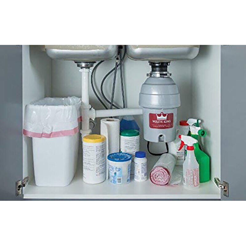 Waste King 1 HP Continuous Feed Waste Disposer with 2800 RPM, Anti-Jam & Noise Reducing Insulation - Stainless Steel, , hires