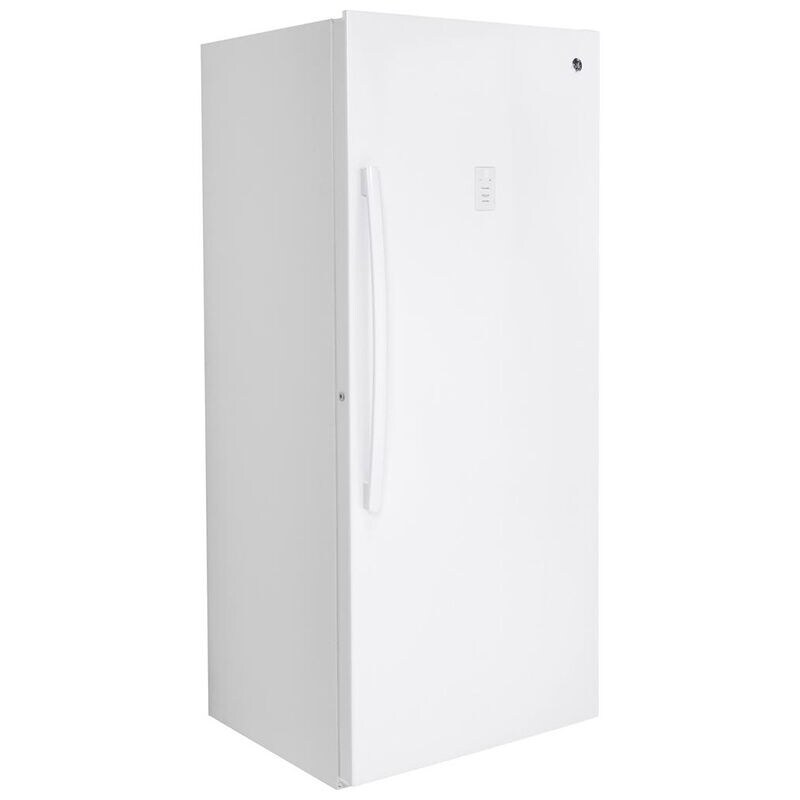 GE 33 in. 21.3 cu. ft. Garage-Ready Upright Freezer with Adjustable Shelves - White, , hires