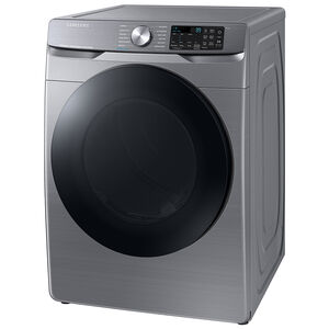 Samsung 27 in. 7.5 cu. ft. Smart Stackable Front Load Electric Dryer with Sanitize Cycle & Sensor Dry - Platinum, Platinum, hires