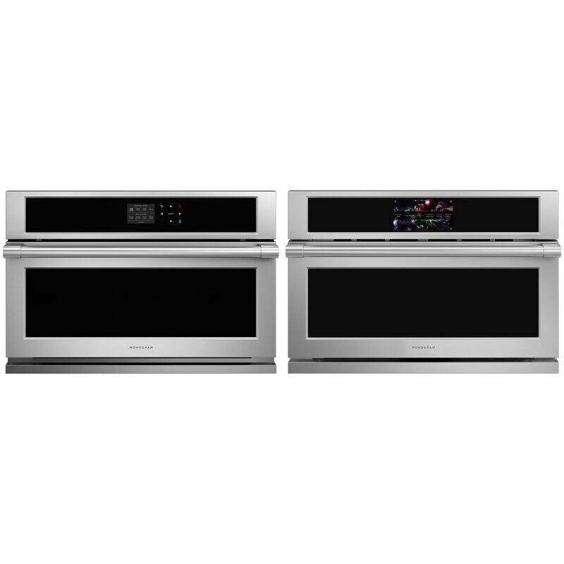 Monogram Statement Series 30 in. 1.3 cu. ft. Steam Electric Single Wall Oven with True European Convection - Stainless Steel, , hires