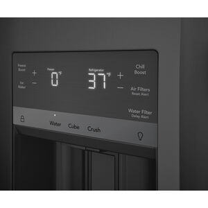 Frigidaire Gallery 36 in. 21.5 cu. ft. Counter Depth 4-Door French Door Refrigerator with Ice & Water Dispenser - Black Stainless, Black Stainless, hires