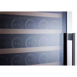 Summit 24" 15.9 Cu. Ft. Built-In/Freestanding Wine Cooler with 160 Bottles Capacity, Dual Temperature Zones & Digital Temperature Control - Stainless Steel, , hires