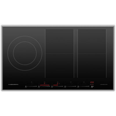 Fisher & Paykel Series 9 36 in. Induction Cooktop with 5 Smoothtop Burners - Black Glass | CI365PTX4