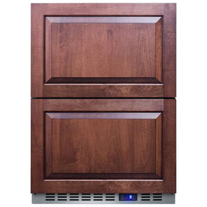 Summit 24 in. 4.2 cu. ft. Double Refrigerator Drawers - Stainless Steel/Panel Ready, , hires