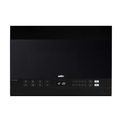 Summit 24 in. 1.4 cu. ft. 1000W Over-the-Range Microwave with 300 CFM & Sensor Cooking - Black | MHOTR242B