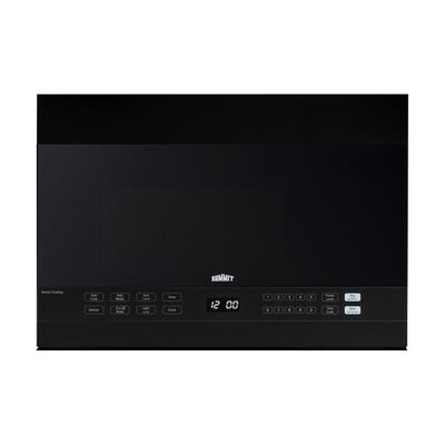 Summit 24 in. 1.4 cu.ft Over-the-Range Microwave with 10 Power Levels & Sensor Cooking Controls - Black | MHOTR242B