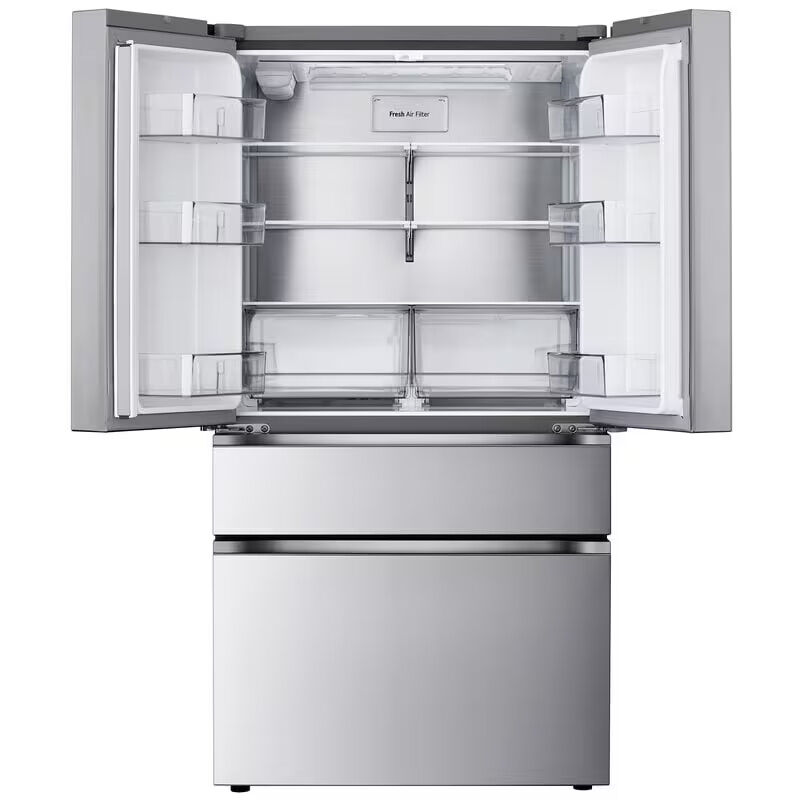 LG 36 in. 25.5 cu. ft. Smart Counter Depth 4-Door French Door Refrigerator with Internal Water Dispenser - PrintProof Stainless Steel, , hires