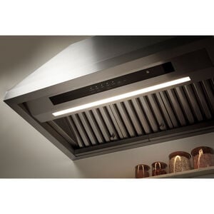Monogram 36 in. Smart Ducted Standard Style Range Hood with 610 CFM, 4 Fan Speeds & 1 LED Light - Stainless Steel, , hires