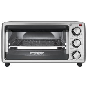 Black+Decker Stainless Steel Black/Silver Toaster Oven 9 in. H X