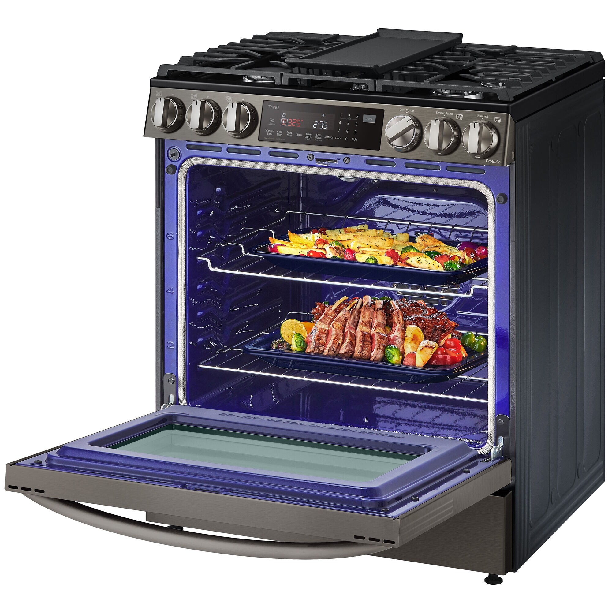 Lg range with air best sale fryer