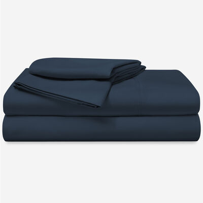 BEDGEAR Basic Twin Size Sheet Set (Ideal for Adj. Bases) - Navy | BGS195601