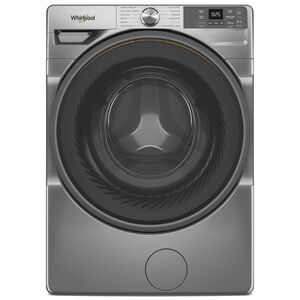 Whirlpool 27 in. 4.5 cu. ft. Smart Stackable Front Load Washer with FreshFlow Vent System, Sanitize & Steam Cycle - Radiant Silver, Radiant Silver, hires