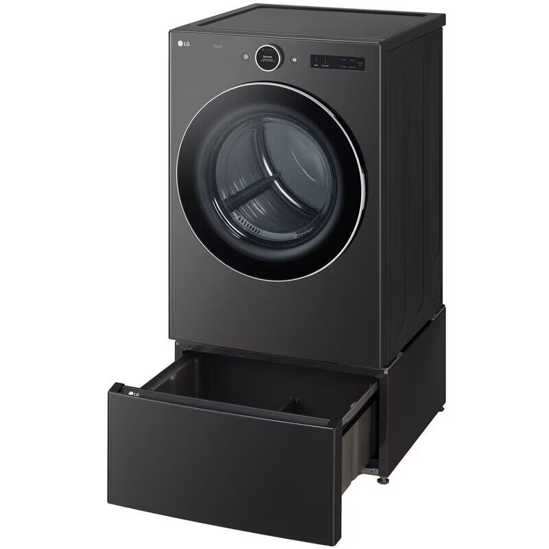 LG 27 in. 7.4 cu. ft. Electric Smart Dryer with 23 Dryer Programs, 11 Dry Options, Wrinkle Care & Sensor Dry - Black Steel, , hires