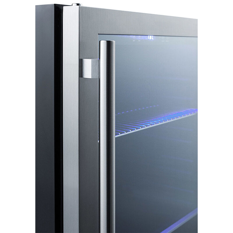 Summit 24 in. 4.2 cu. ft. Built-In/Freestanding Beverage Center with Pull-Out Shelves & Digital Control - Stainless Steel, , hires