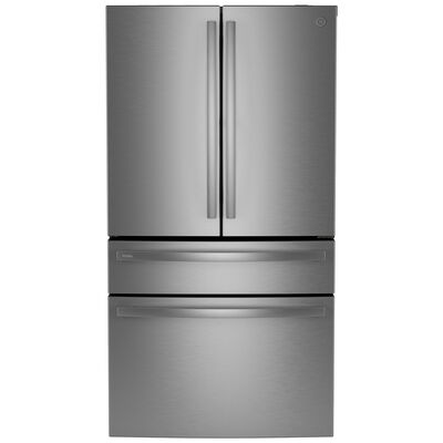GE Profile 36 in. 28.7 cu. ft. Smart 4-Door French Door Refrigerator with Internal Water Dispenser - Fingerprint Resistant Stainless | PGE29BYTFS