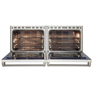 Wolf 60 in. 10.0 cu. ft. Smart Convection Double Oven Freestanding Natural Gas Dual Fuel Range with 6 Sealed Burners & French Top - Stainless Steel, , hires