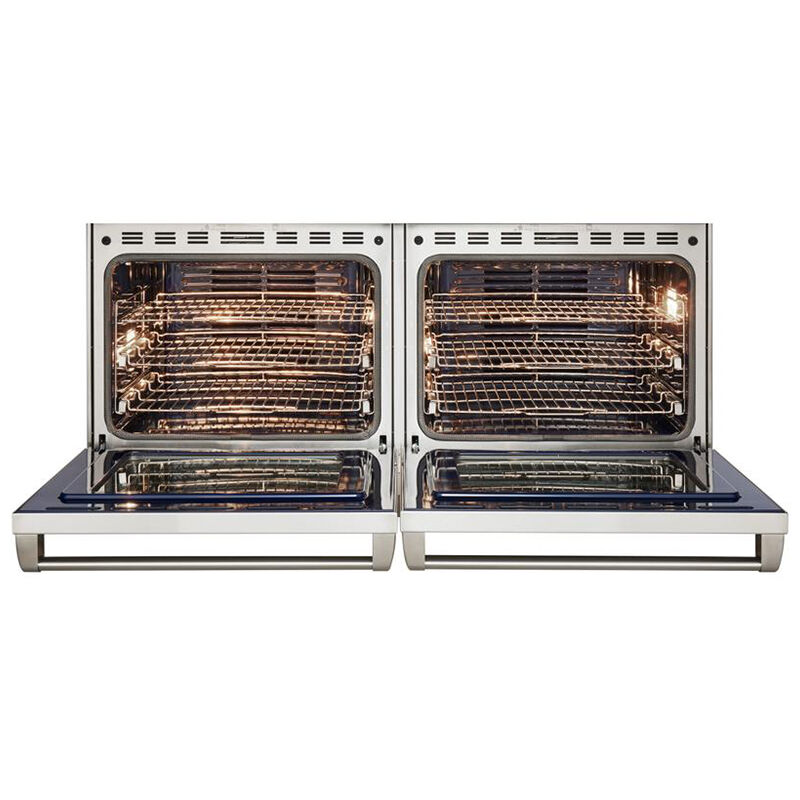 Wolf 60 in. 10.0 cu. ft. Smart Convection Double Oven Freestanding Natural Gas Dual Fuel Range with 6 Sealed Burners & French Top - Stainless Steel, , hires