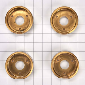 JennAir Bezel (Set of 4) for Rise-Style Commercial Range & Rangetop Knobs - Brass, , hires