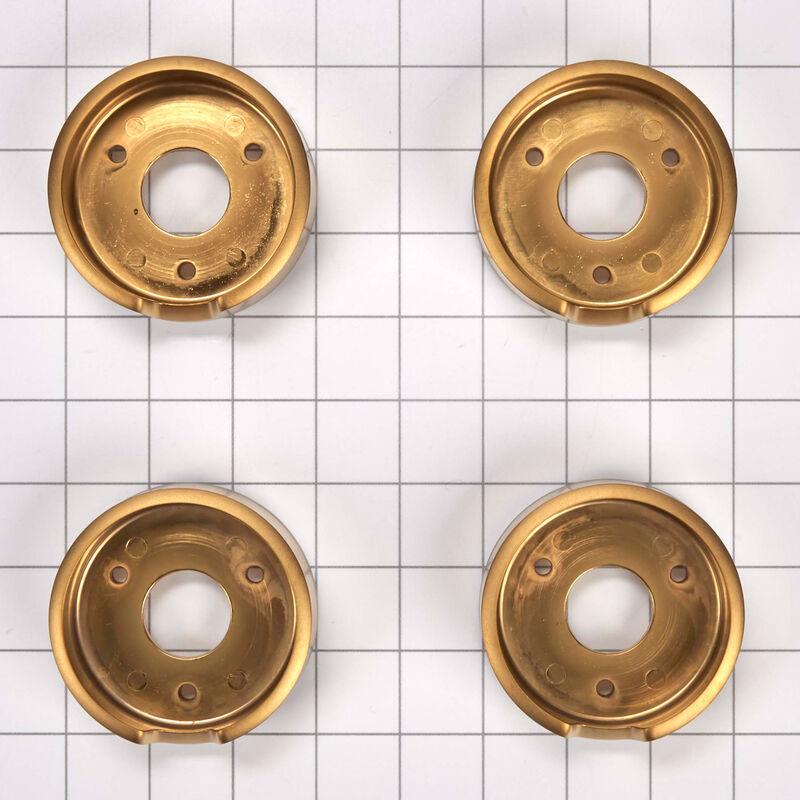 JennAir Bezel (Set of 4) for Rise-Style Commercial Range & Rangetop Knobs - Brass, , hires