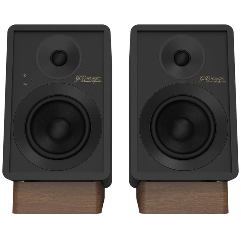 Onkyo 2-Way Powered Bookshelf Speakers (Pair) - Black, Black, hires