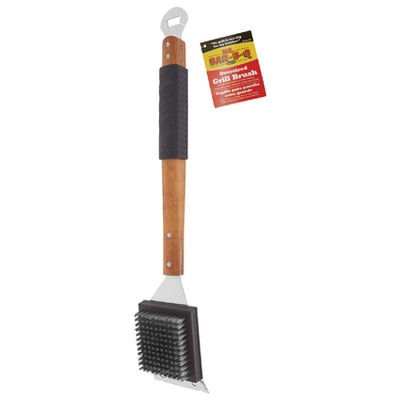MR. BAR-B-Q Oversized Grill Brush with Wooden Handle | 06065SSX