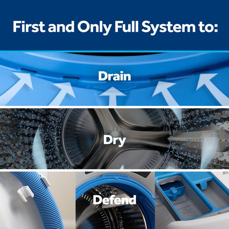 GE 28 in. 4.6 cu. ft. Smart Stackable Front Load Washer with UltraFresh Vent System with OdorBlock & Sanitize with oxi - White, , hires