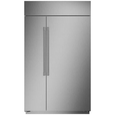 Monogram 48 in. 29.5 cu. ft. Built-In Smart Counter Depth Side-by-Side Refrigerator - Stainless Steel | ZISS480NNSS
