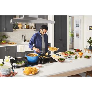 KitchenAid 36 in. Convertible Chimney Style Range Hood with 585 CFM, 3 Fan Speeds , 4 LED & 2 Halogen Lights - Stainless Steel, Stainless Steel, hires