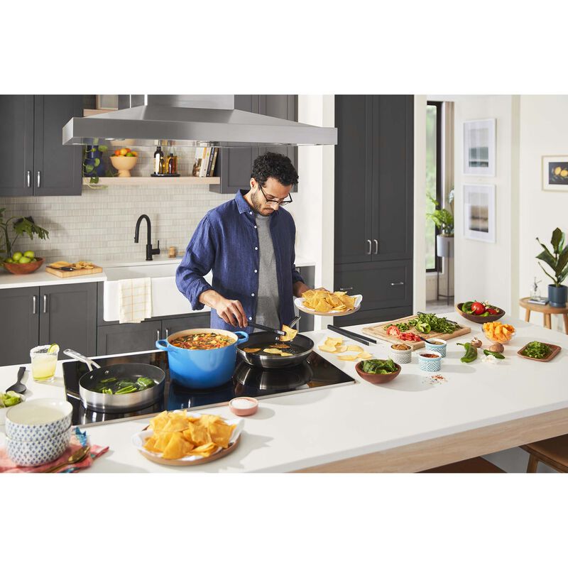 KitchenAid 36 in. Convertible Chimney Style Range Hood with 585 CFM, 3 Fan Speeds , 4 LED & 2 Halogen Lights - Stainless Steel, Stainless Steel, hires