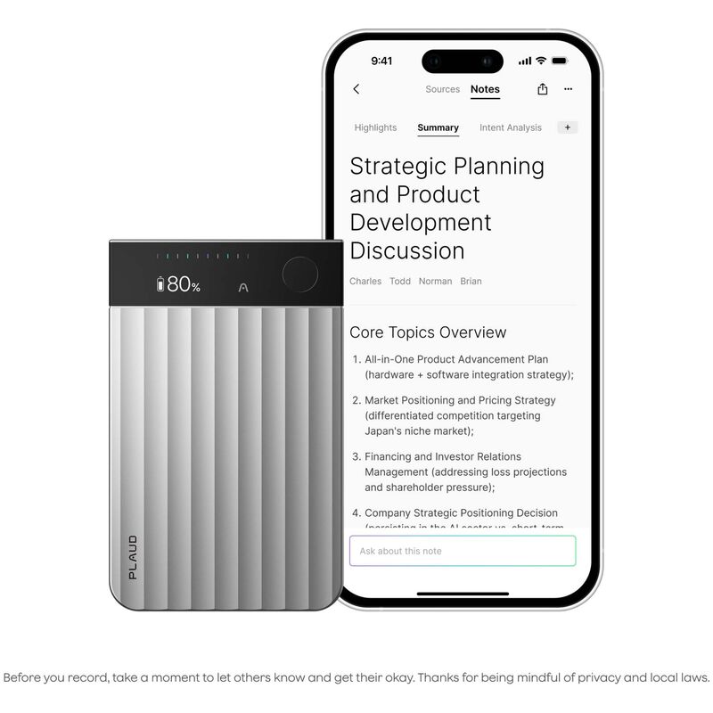 Plaud Note Pro Flow Edition - Silver, , hires