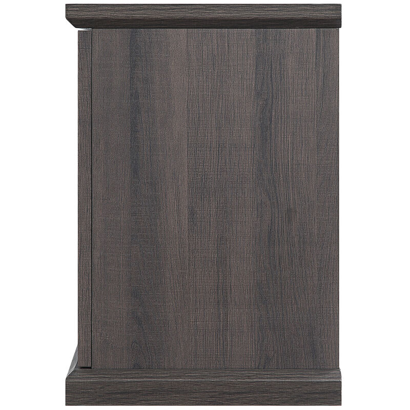 Manhattan Comfort Franklin 60" Fireplace Console - Heavy Brown, , hires