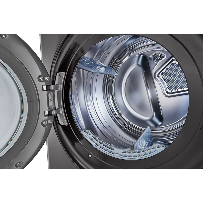 LG 27 in. WashTower with 4.5 cu. ft. Washer with 10 Wash Programs & 7.4 cu. ft. Electric Dryer with 9 Dryer Programs, Sensor Dry & Wrinkle Care - Black Steel, Black Steel, hires