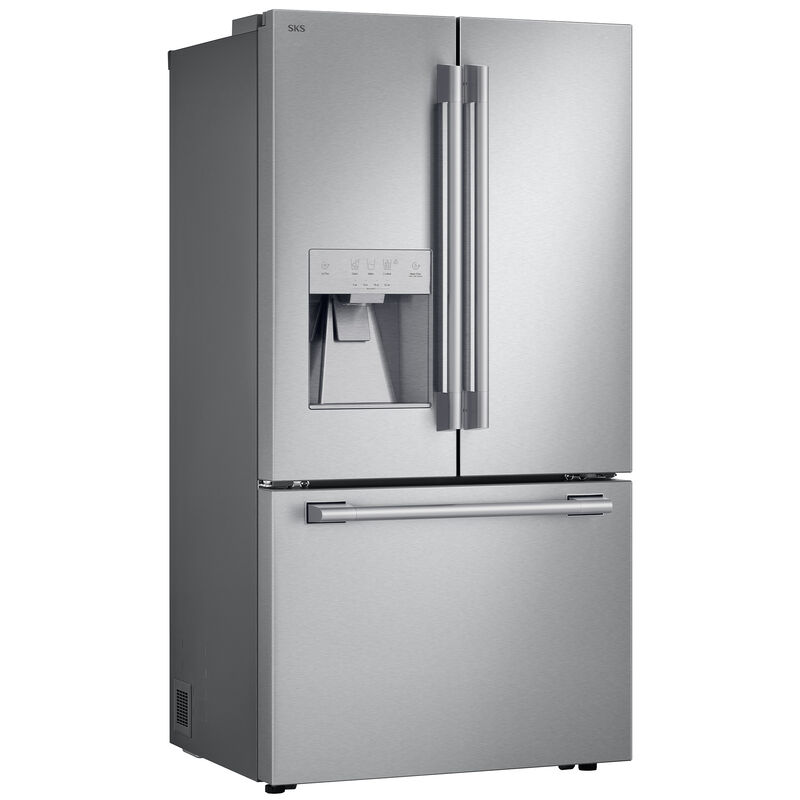 SKS 36 in. 25.5 cu. ft. Smart Counter Depth French Door Refrigerator with Ice & Water Dispenser - Stainless Steel, , hires