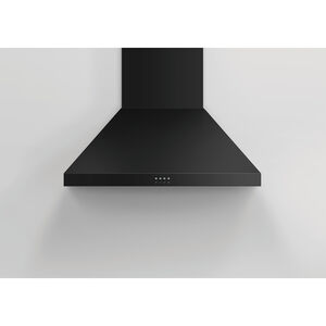 Fisher & Paykel Series 7 30 in. Convertible Chimney Style Range Hood with 600 CFM, 3 Fan Speeds & 2 LED Lights - Black, , hires