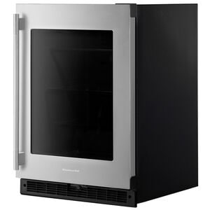 KitchenAid 24 in. 5.2 cu. ft. Undercounter Refrigerator - Stainless Steel, , hires