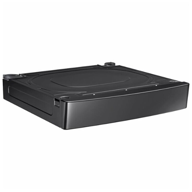 Samsung 27" Wide Riser - Brushed Black, Brushed Black/Black SS, hires