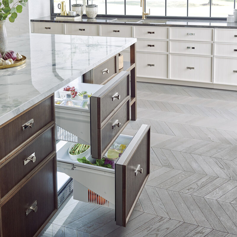 Monogram 24 in. 5 cu. ft. Double Refrigerator Drawers - Custom Panel Ready, , hires