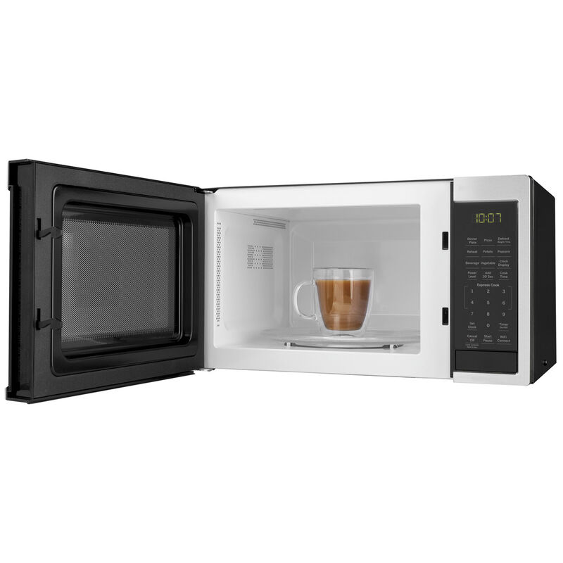 GE 19 in. 0.9 cu.ft Countertop Smart Microwave with 10 Power Levels - Stainless Steel, , hires